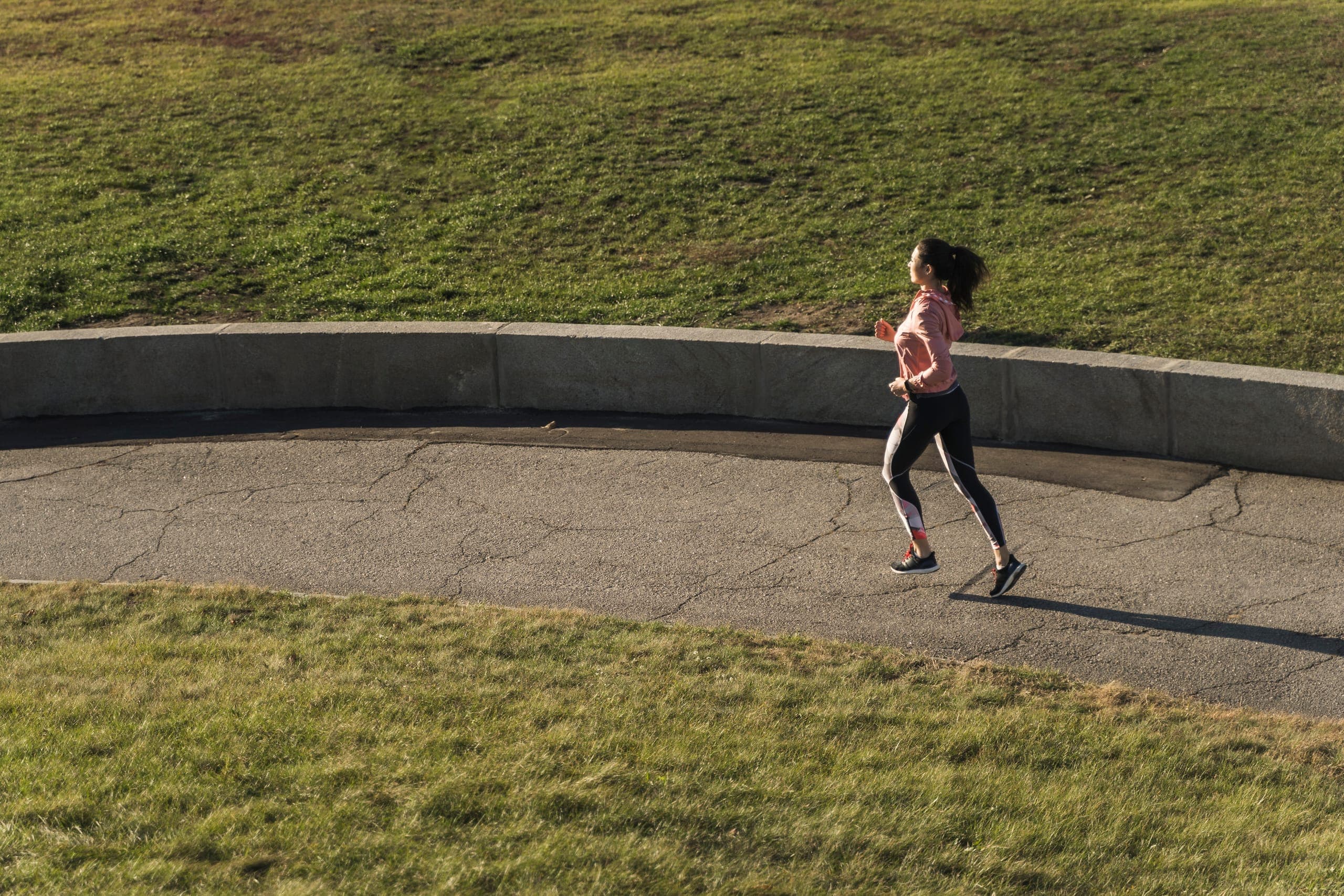 IL Bayou jogging tracks and outdoor gym along the waterfront