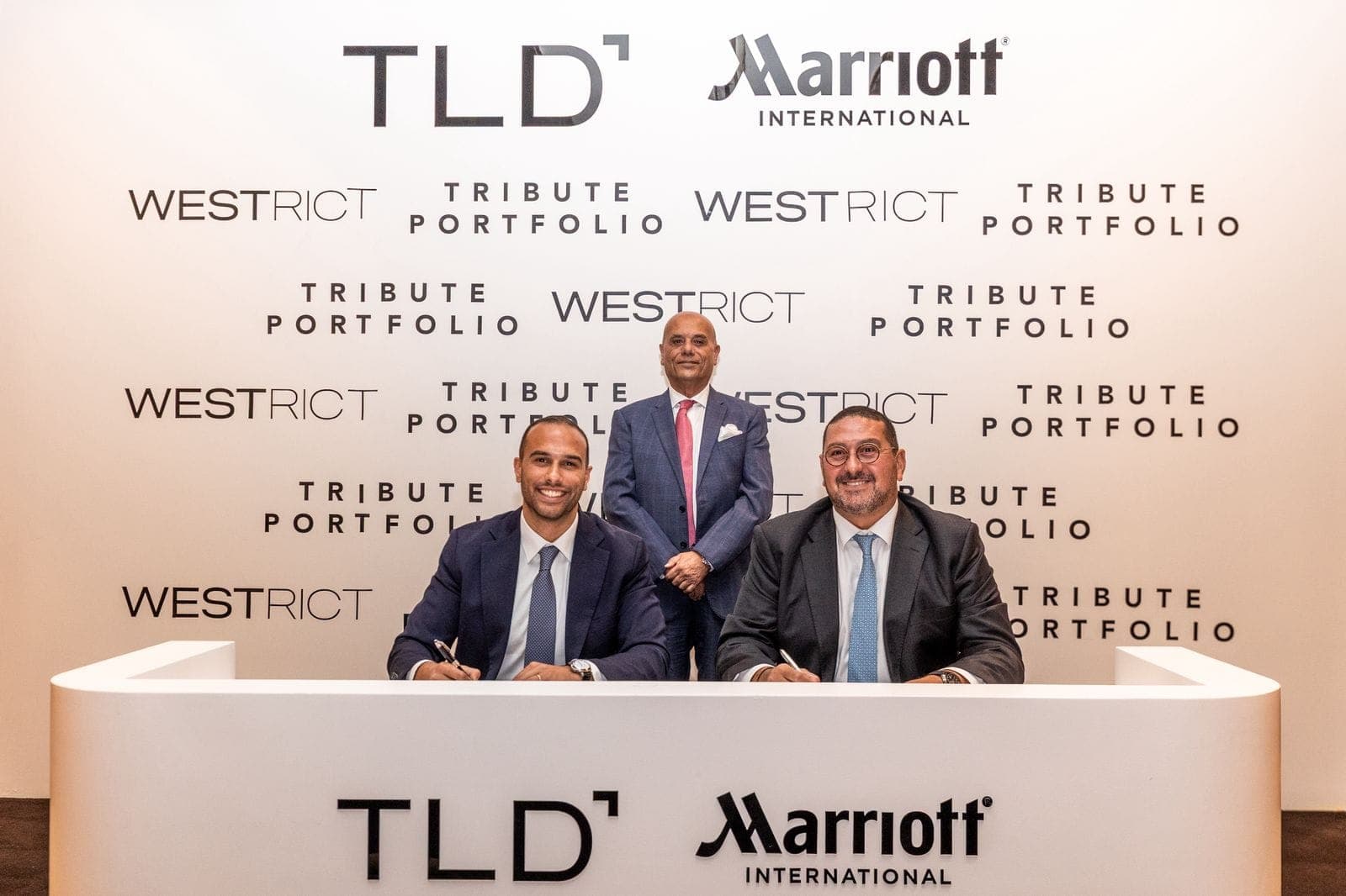 Signing ceremony for the Marriott Tribute Portfolio partnership at Westrict