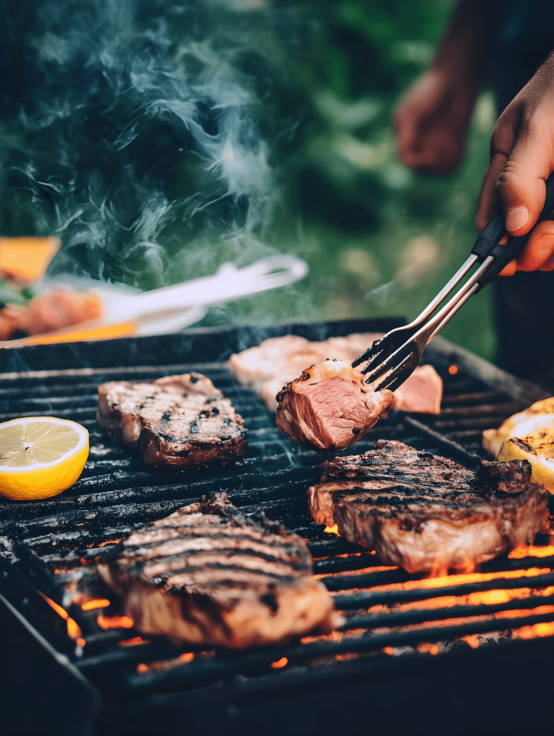 Kukūn BBQ area with open-air grilling stations