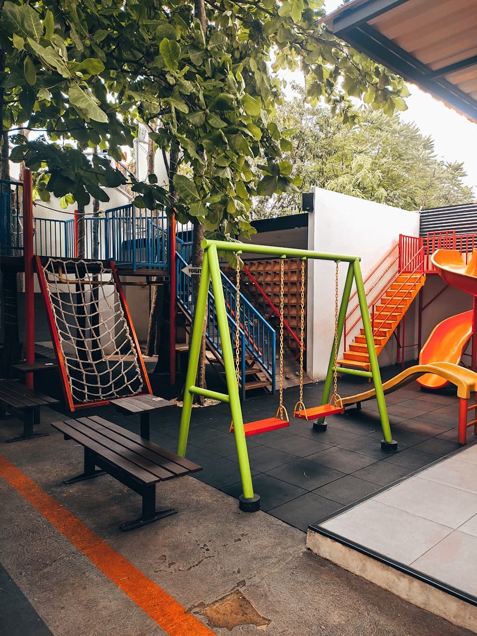 Kukūn kids area with a colourful play zone